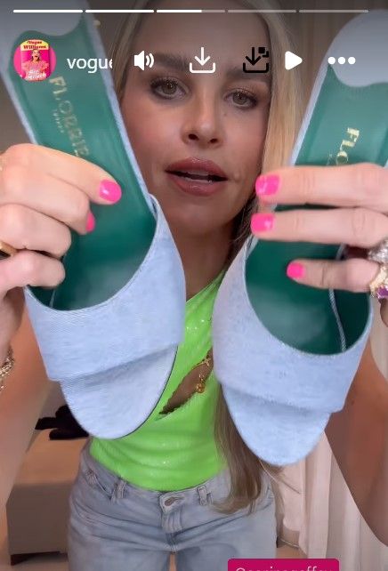 Vogue added a pair of stunning high heel mules by Florrie London
