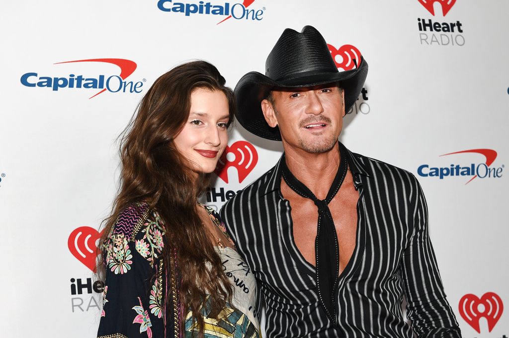Audrey Caroline McGraw and Tim McGraw attend the 2019 iHeartRadio Music Festival at T-Mobile Arena on September 20, 2019 in Las Vegas, Nevada