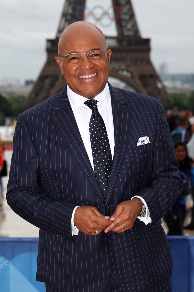 Mike Tirico attends the red carpet ahead of the opening ceremony of the Olympic Games Paris 2024 on July 26, 2024 in Paris, France