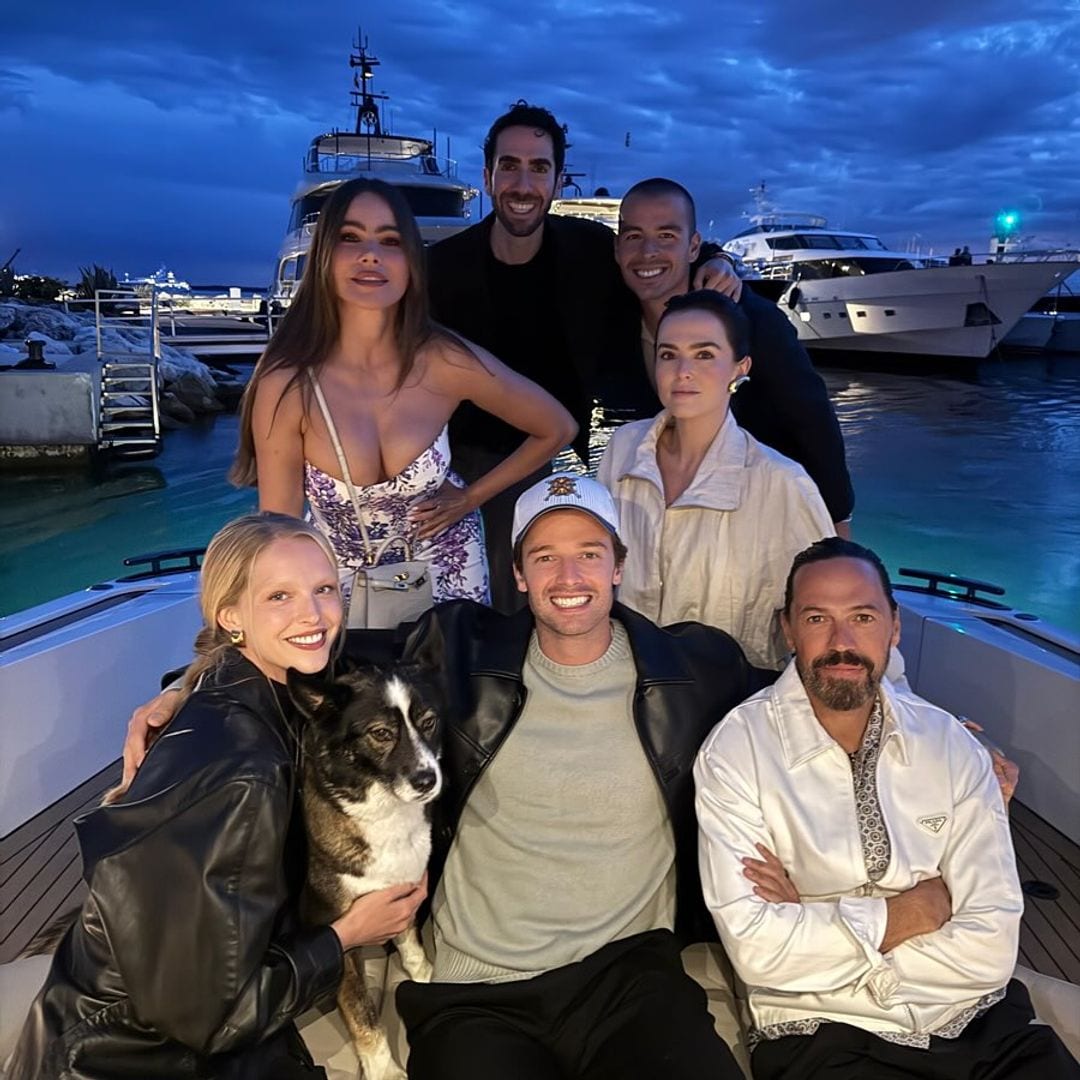 Sofia Vergara in France with The White Lotus star Patrick Schwarzenegger and his fiancée, Abby Champion.