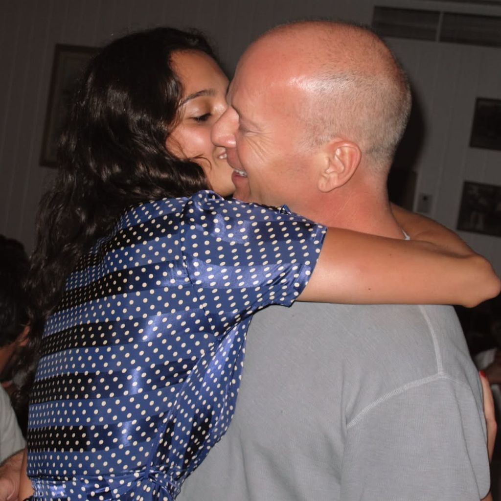 emma heming hugging bruce willis