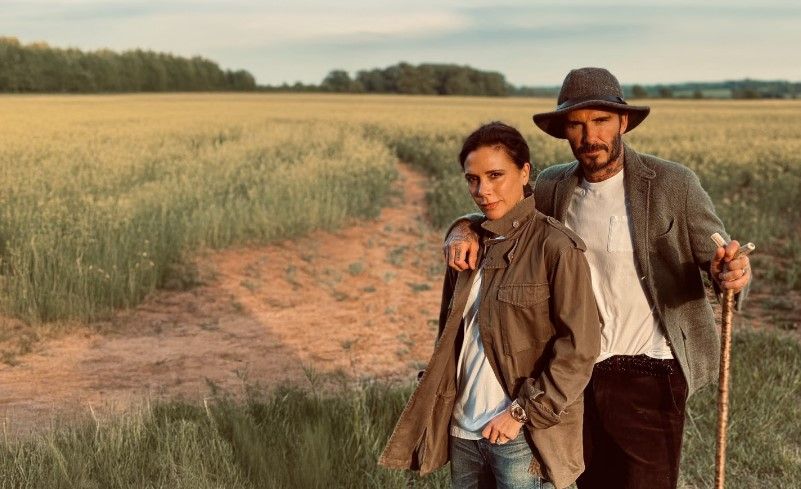 David and Victoria Beckham in the Cotswolds