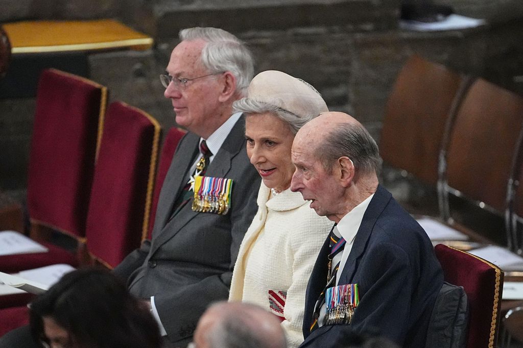 The Duke and Duchess of Gloucester and the Duke of Kent attend a Service of Thanksgiving at Westminster Abbey