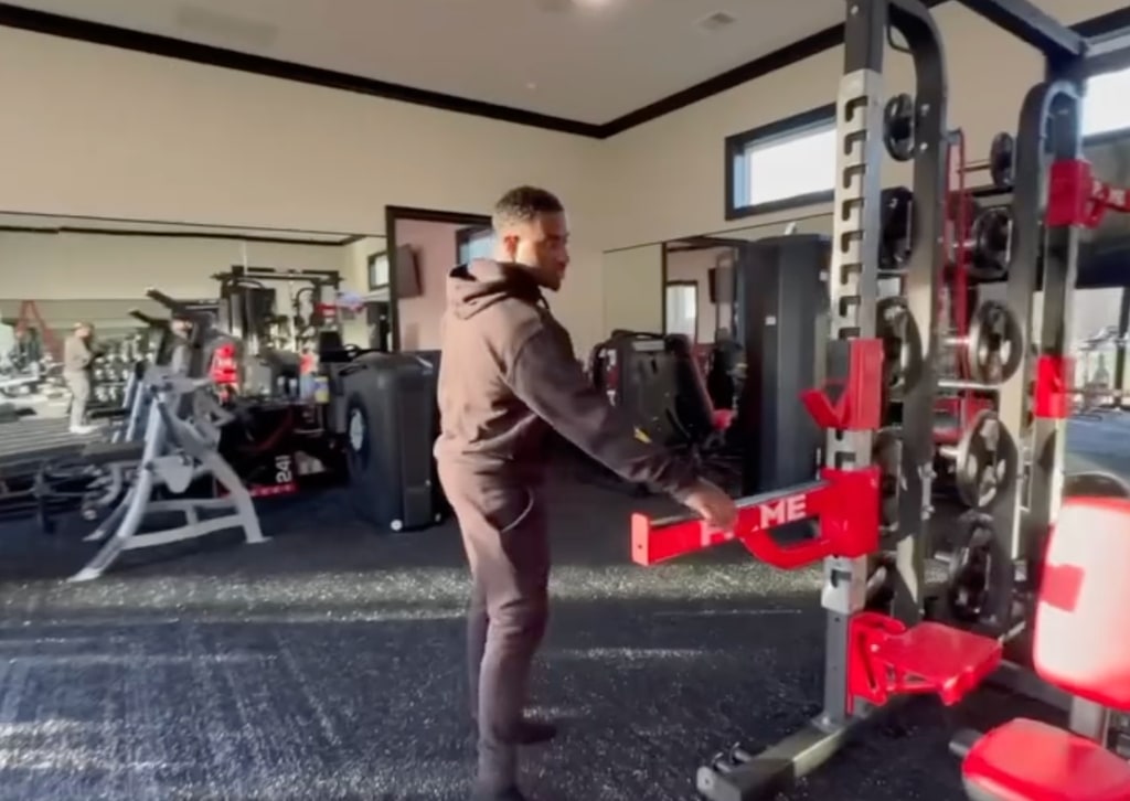 The house features a home gym