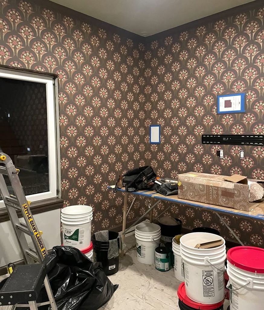 Christina Hendricks' downstairs room in New York apartment