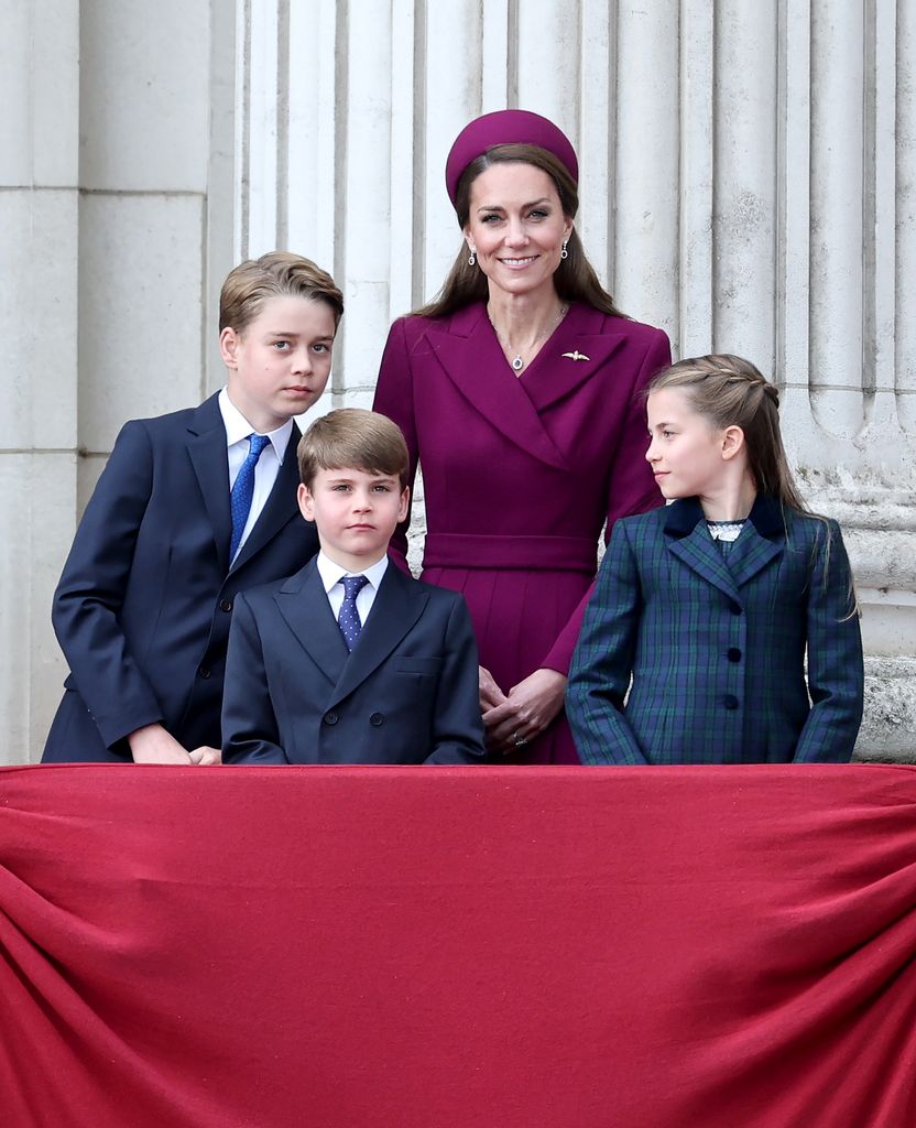 Prince George was joined by his siblings Princess Charlotte and Prince Louis for the military parade