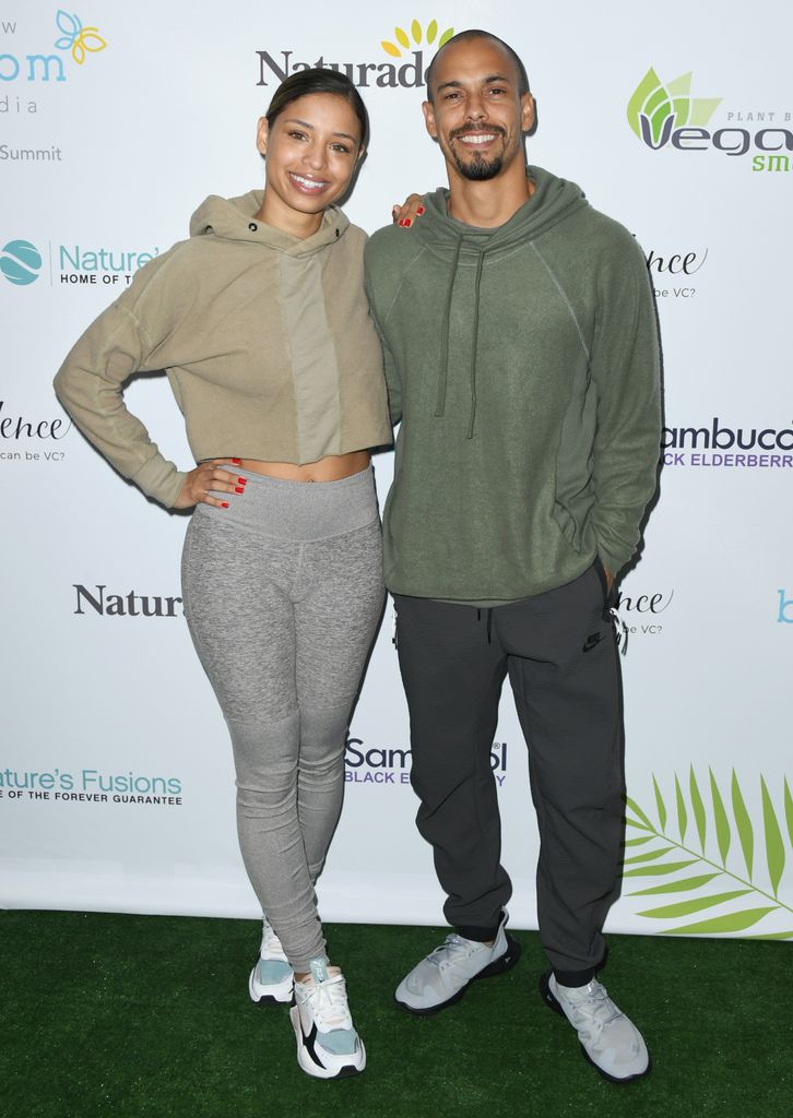 Brytni Sarpy and Bryton James attend the 2nd Annual Bloom Summit at The Beverly Hilton Hotel in 2019