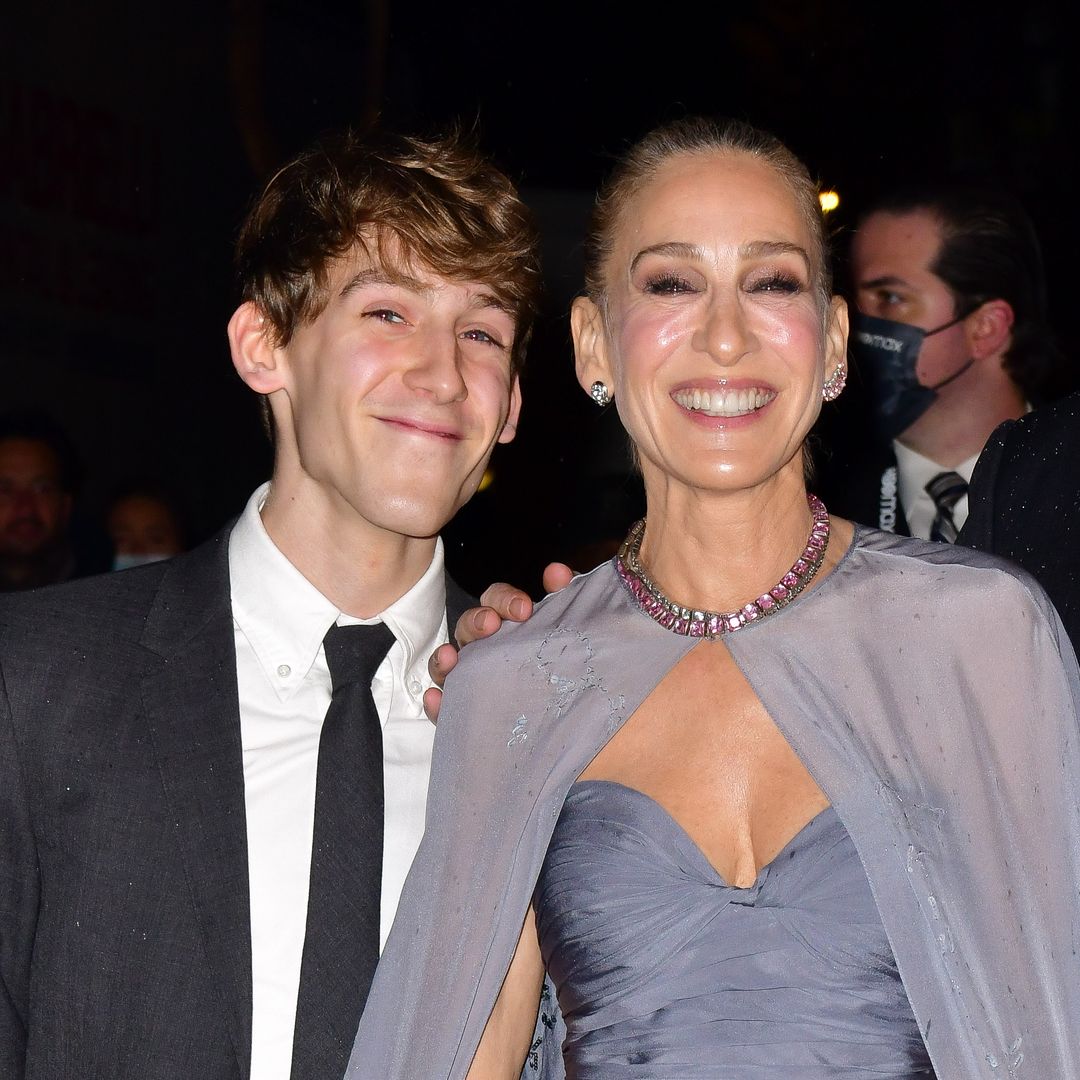 James Wilkie Broderick and Sarah Jessica Parker arrive to premiere of "And Just Like That" at Museum of Modern Art on December 08, 2021 in New York City.