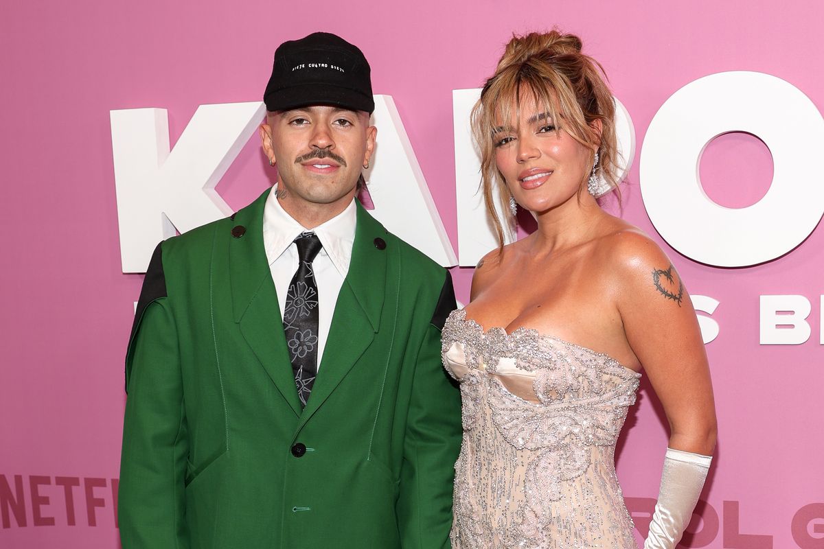 Karol G and her boyfriend Feid at the premiere of her documentary 'Tomorrow Was Beautiful'