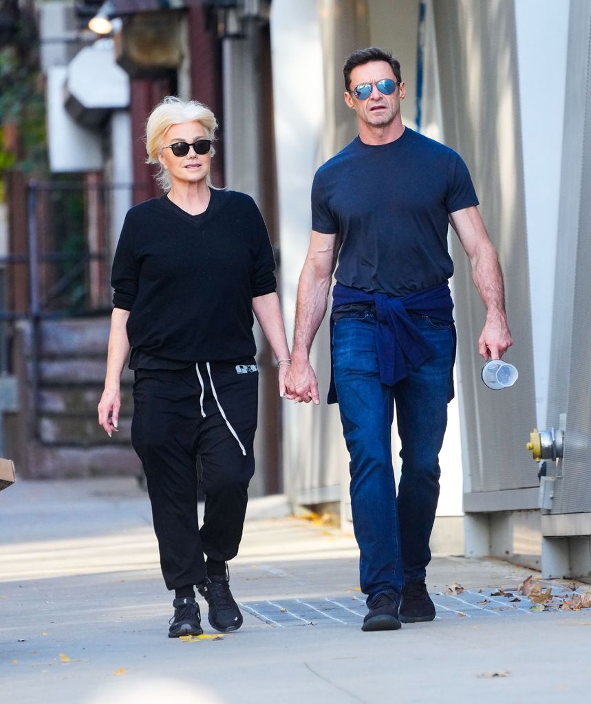 Deborra-Lee and Hugh are seen on November 10, 2022 in New York City. 