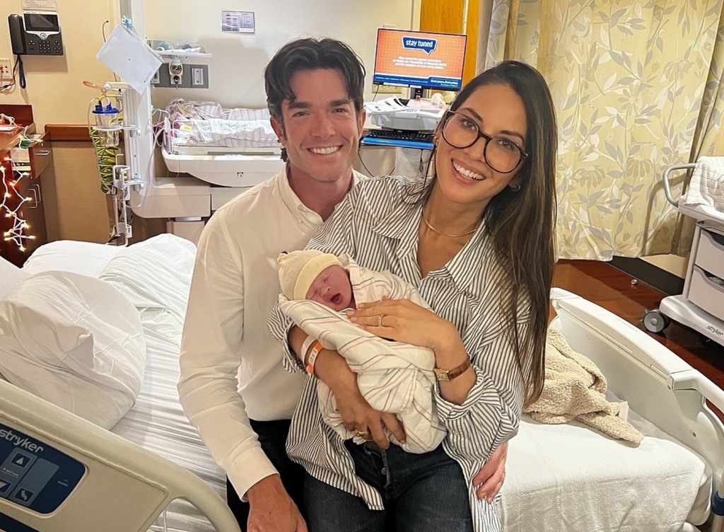 Photo shared by Olivia Munn September 2024 announcing that she and John Mulaney had welcomed their second child together, daughter Mei, via surrogacy 