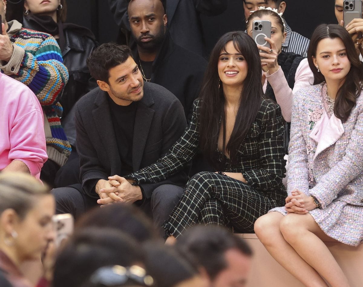 Camila Cabello attends the Chanel Fall/Winter 2025-2026 show with boyfriend Henry Junior Chalhoub
