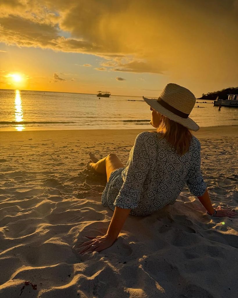 ruth langsford beach cover up sunset