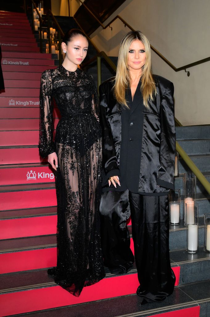 Leni Klum (L) and Heidi Klum attend The King's Trust 4th Annual Global Gala at Casa Cipriano on May 01, 2025 in New York City