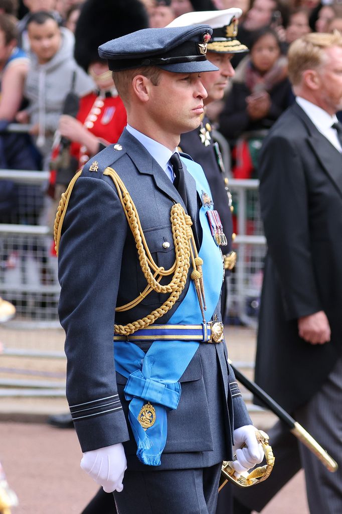 Prince William at Queen Elizabeth II's funeral