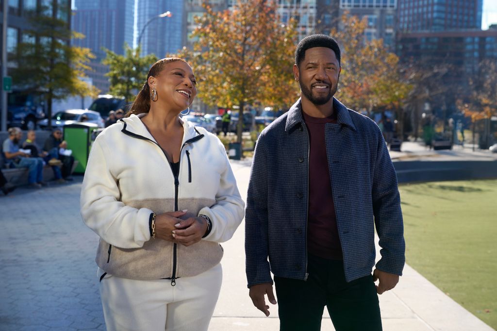 Queen Latifah as Robyn McCall and Tory Kittles as Detective Marcus Dante in The Equalizer