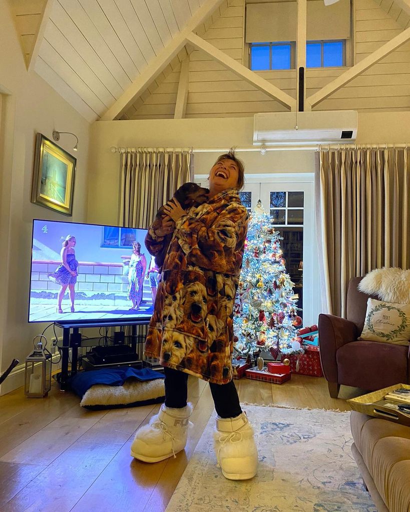 woman standing in living room
