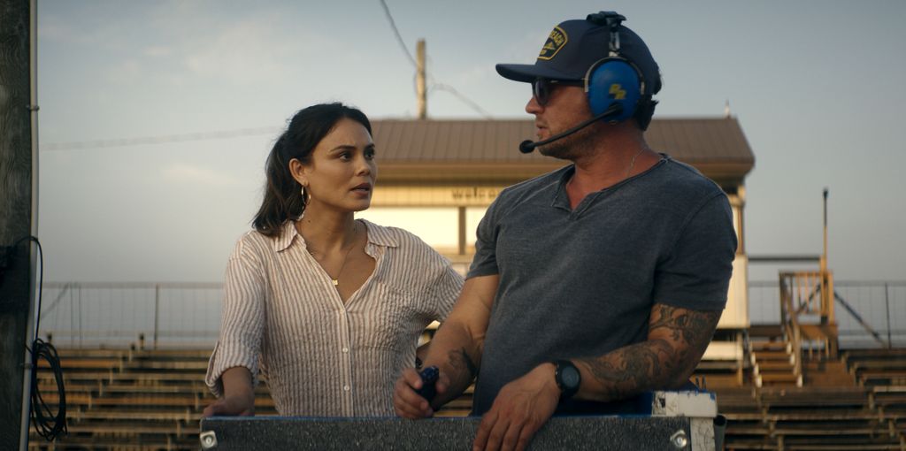 woman and man wearing headphones