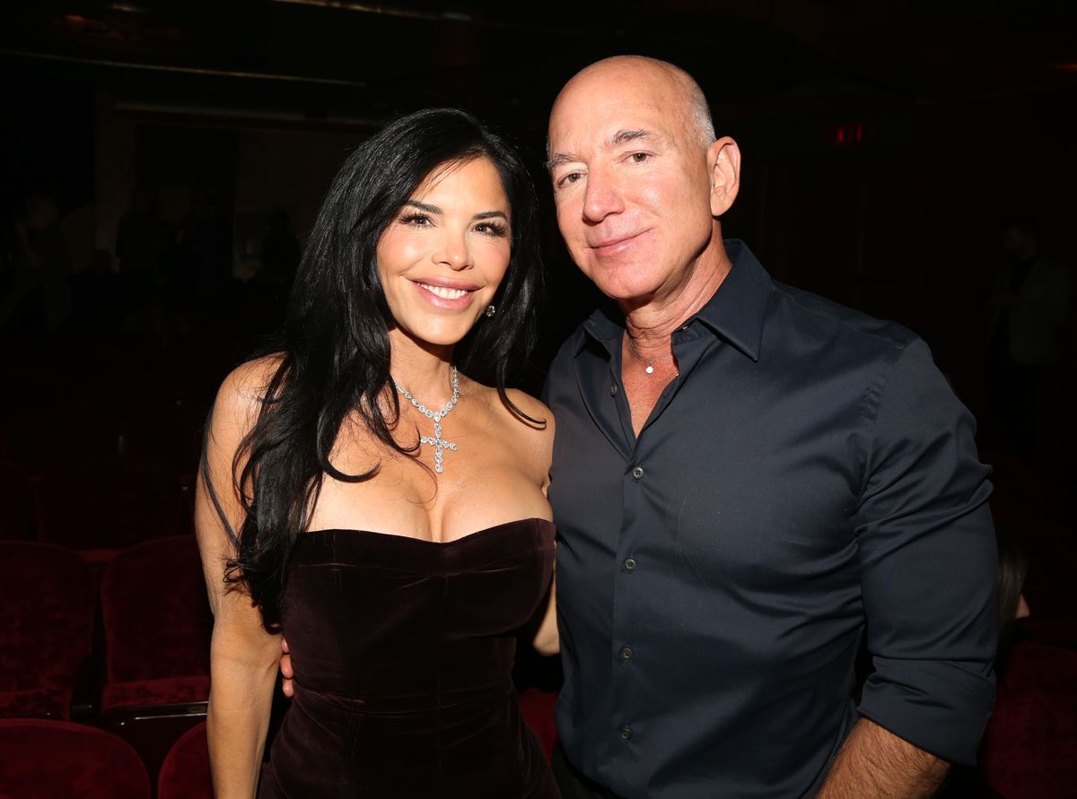 Lauren Sanchez and Jeff Bezos at Stagecoach ahead of wedding