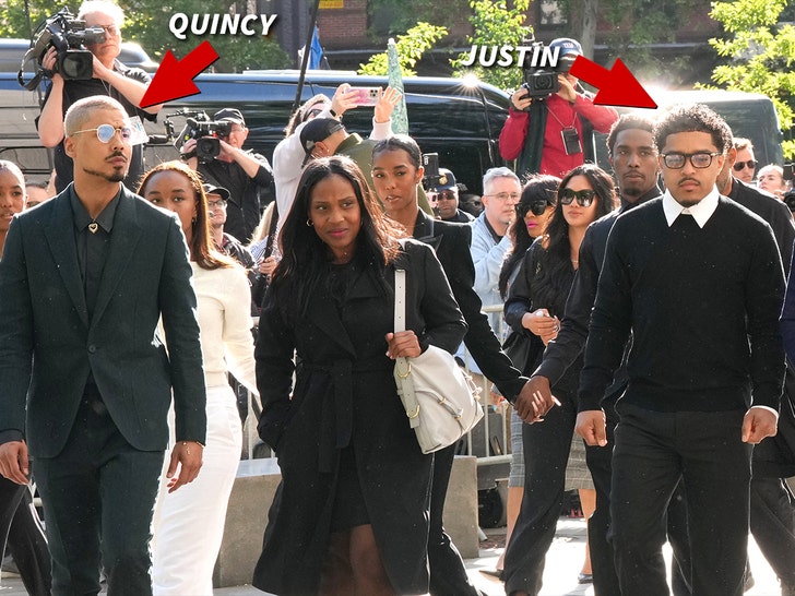 the diddy trial quincy and justin combs getty 2