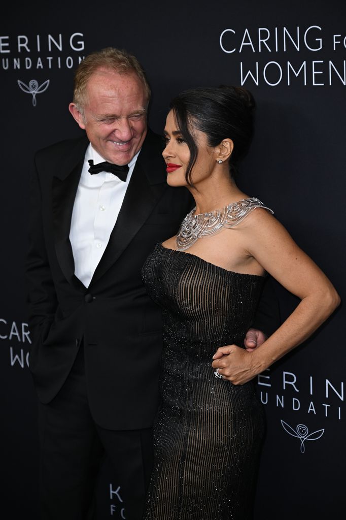 Salma Hayek and Francois-Henri Pinault attending the Kering Foundation's Caring for Women dinner