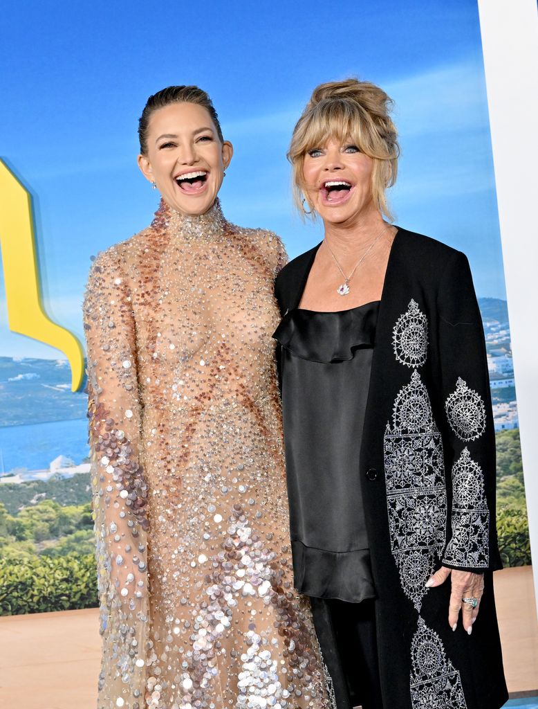 Kate Hudson and Goldie Hawn attend the Premiere of "Glass Onion: A Knives Out Mystery" 