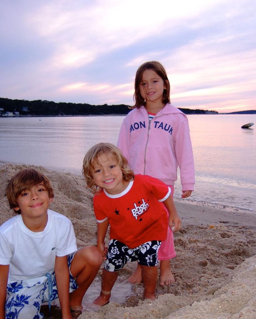 Mark Consuelos' kids Michael, Joaquin, and Lola on the beach as babies