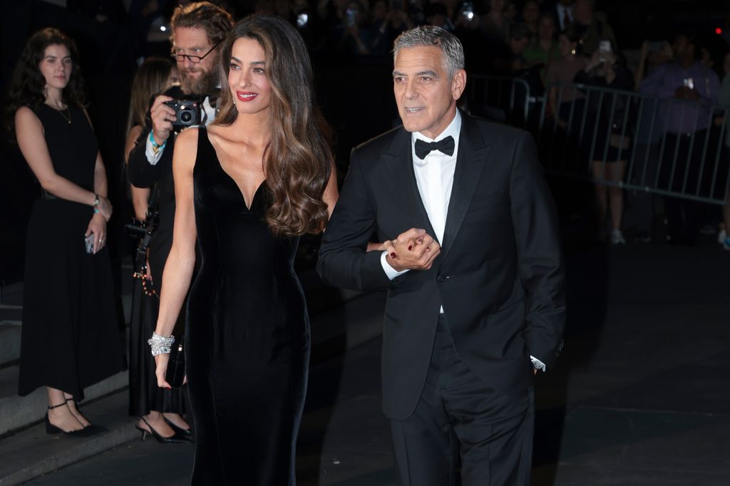 Amal Clooney and George Clooney attend the 2024 Albie Awards presented by the Clooney Foundation for Justice at the New York Public Library