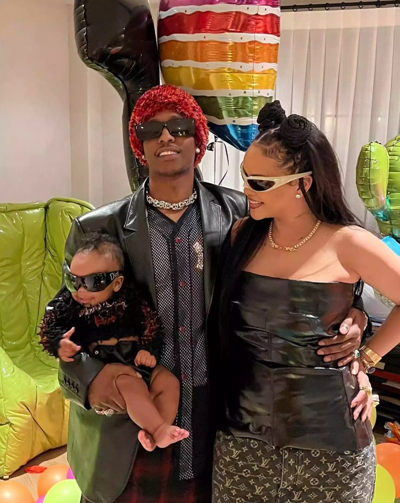 Rihanna and A$AP Rocky with their son RZA