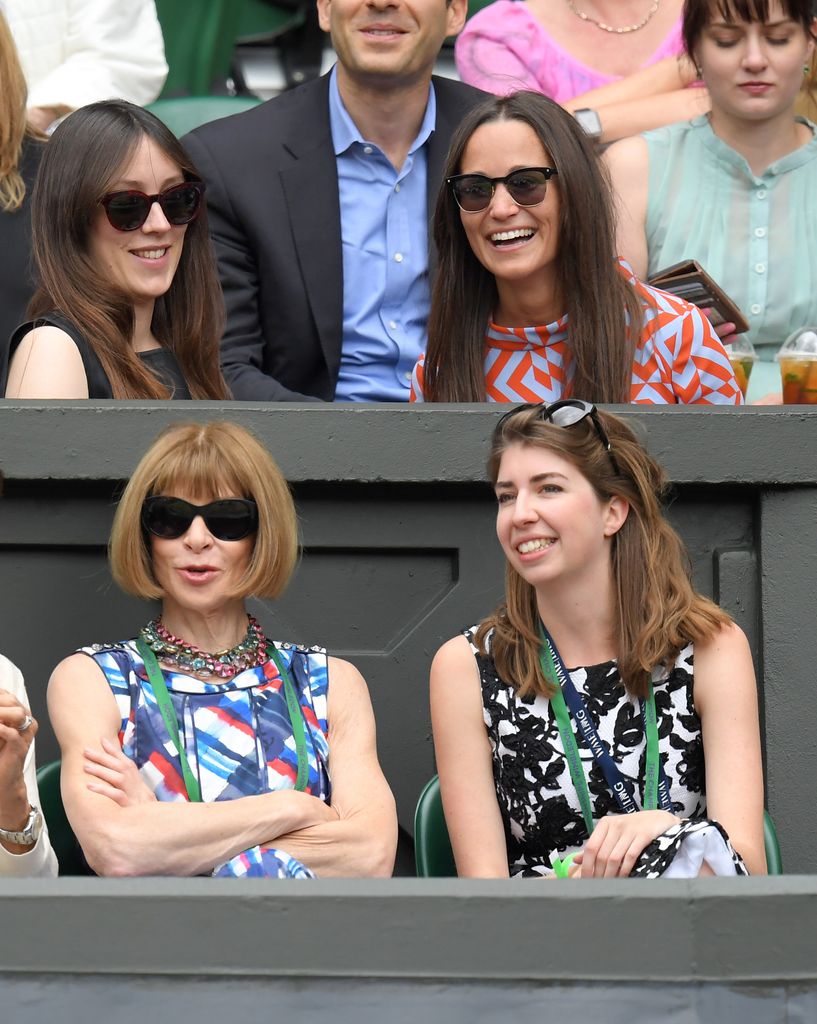 Anna Wintour sat in front of Pippa Middleton at Wimbledon in 2016