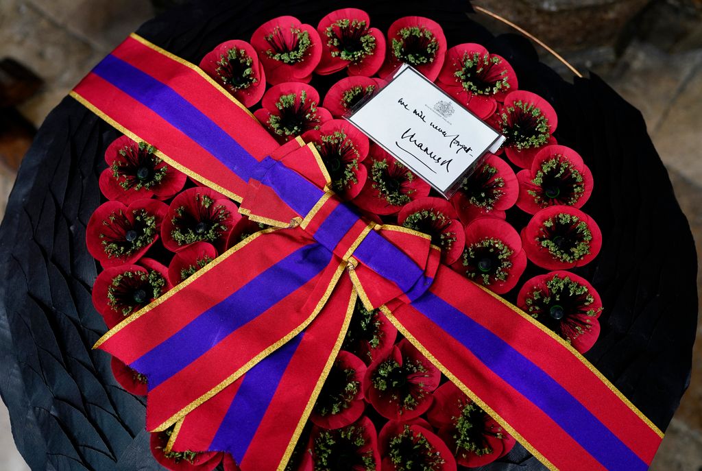 King Charles wreath on VE Day