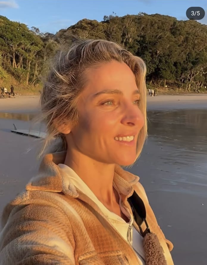 Elsa Pataky shared a video of people enjoying some surfing early in the morning