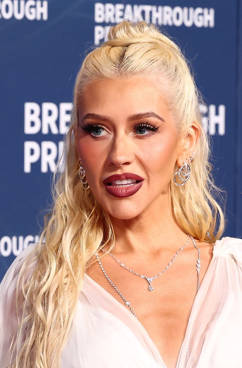 Christina Aguilera attends the 11th Breakthrough Prize Ceremony at Barker Hangar on April 05, 2025 in Santa Monica, California. (Photo by Emma McIntyre/WireImage)