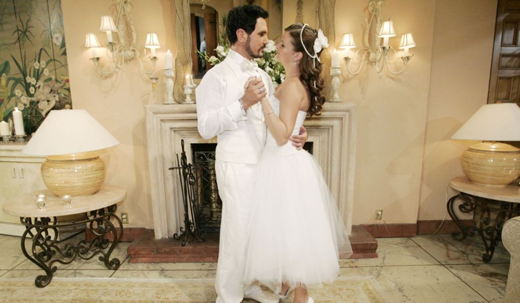 Don Diamont and Heather Tomn as Bill Spencer Jr and Katie Logan in The Bold & The Beautiful 