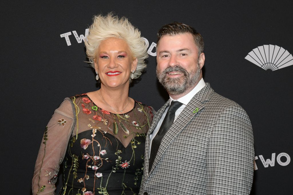 Anne Burrell and Stuart Claxton at the City Harvest 40th Anniversary Gala held at Cipriani 42nd Street on April 25, 2023 in New York City