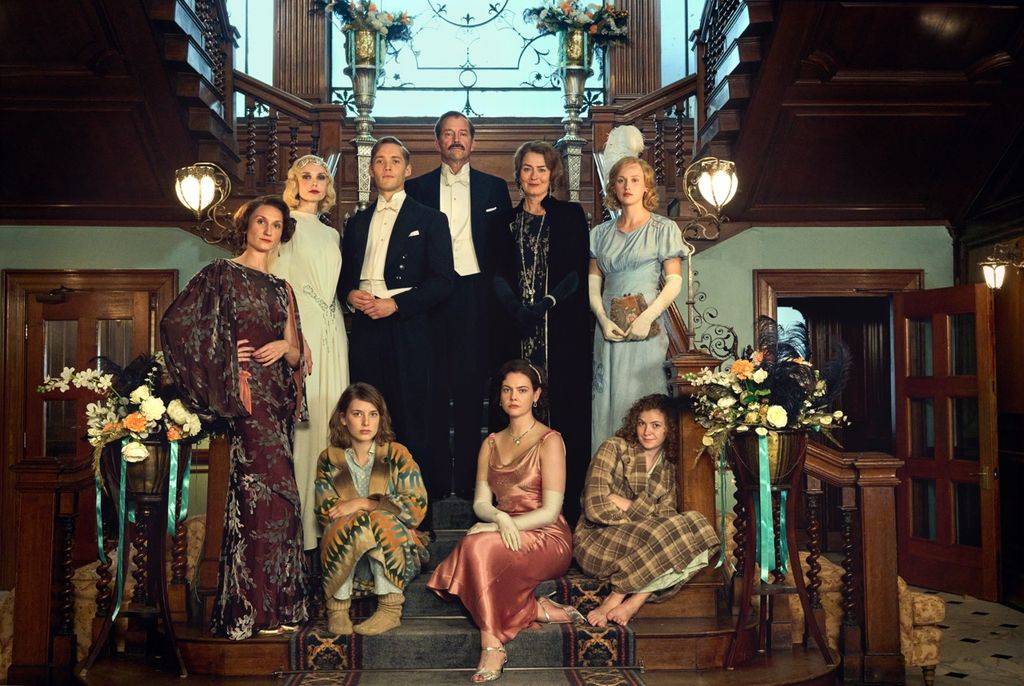 The Mitford sisters with Toby Regbo as Tom Mitford, James Purefoy as Farve and Anna Chancellor as Muv
