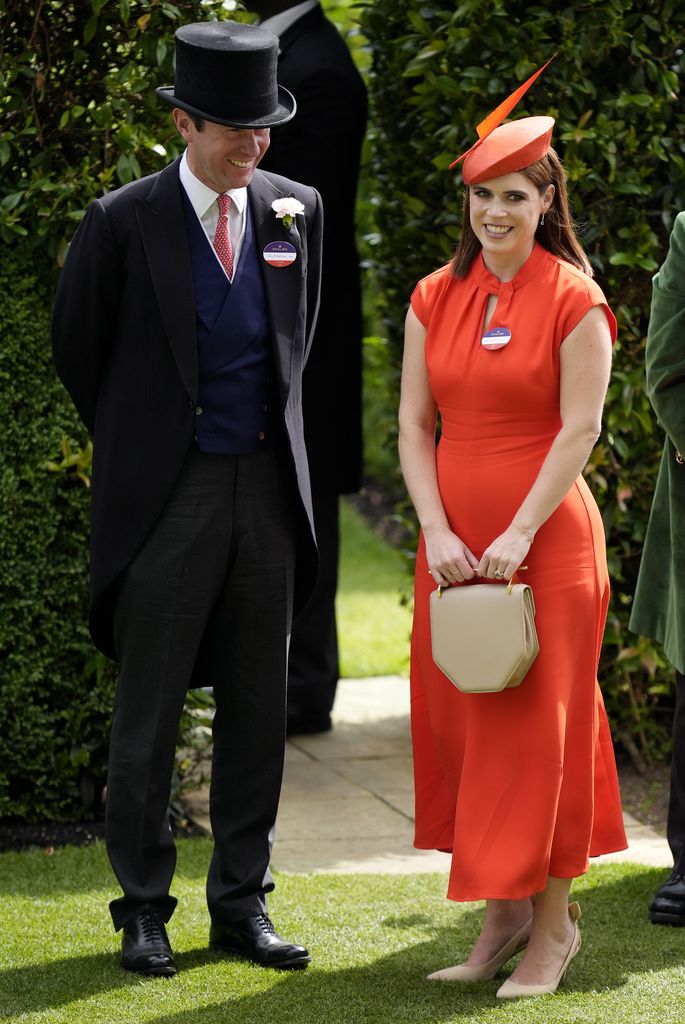 Princess Eugenie and Jack Brooksbank during day five of Royal Ascot