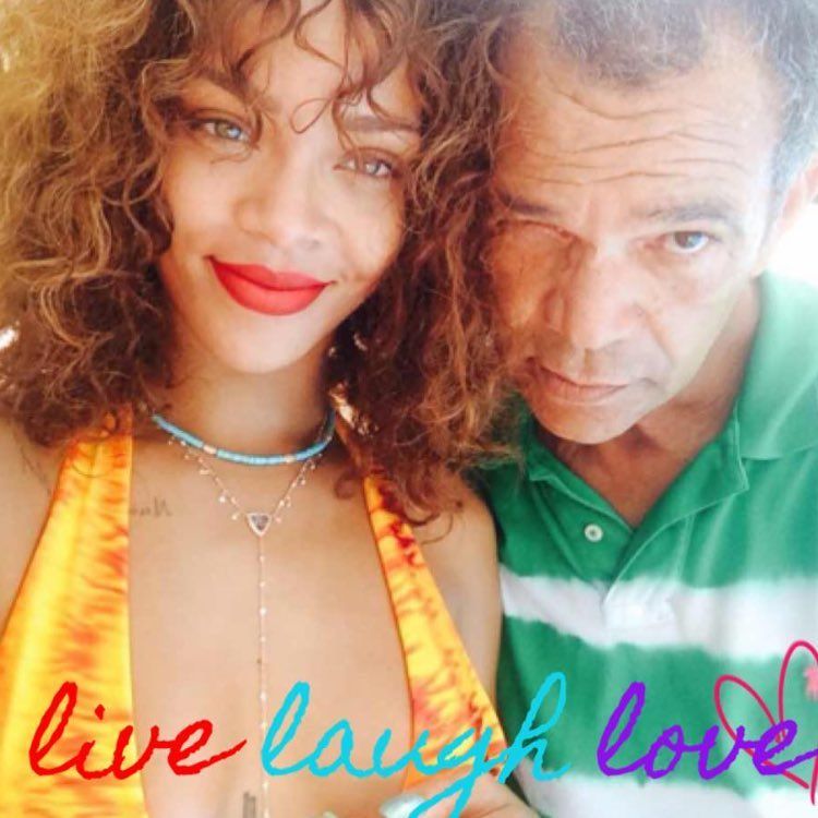 Rihanna and her father Ronald Fenty take a selfie