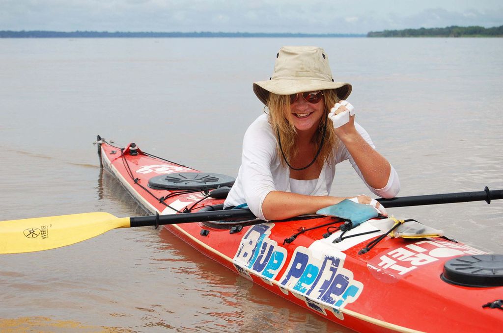 Helen in kayak on Amazon