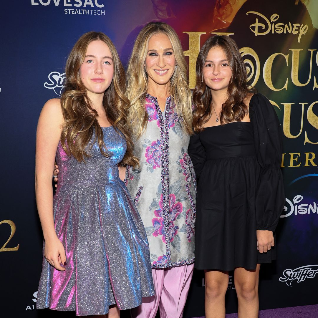 Marion Loretta Elwell Broderick, Sarah Jessica Parker, and Tabitha Hodge Broderick attend  Disney's "Hocus Pocus 2" premiere at AMC Lincoln Square Theater on September 27, 2022 in New York City