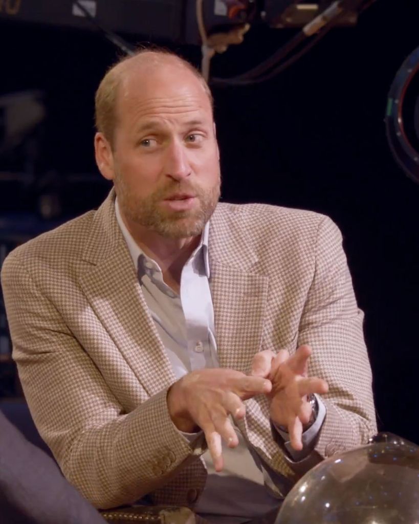 Prince William speaking to Sir David Attenborough
