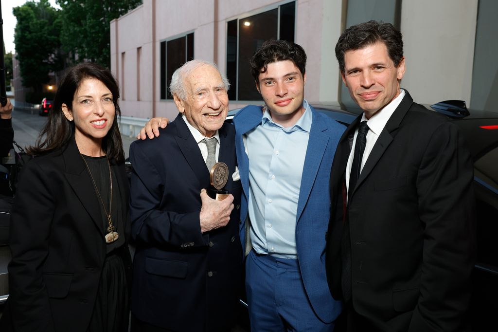 Michelle Kholos Brooks, Mel Brooks, Henry Michael Brooks, and Max Brooks attend the 2024 Peabody Awards