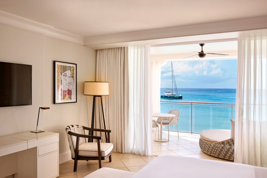 The oceanfront suite offers unparalleled views