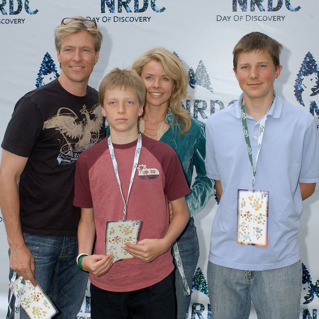 Jack Wagner, Kristina Wagner and kids during NRDC Day Of Discovery Fair - Arrivals at Wadsworth Theater Grounds in Westwood, California, United States