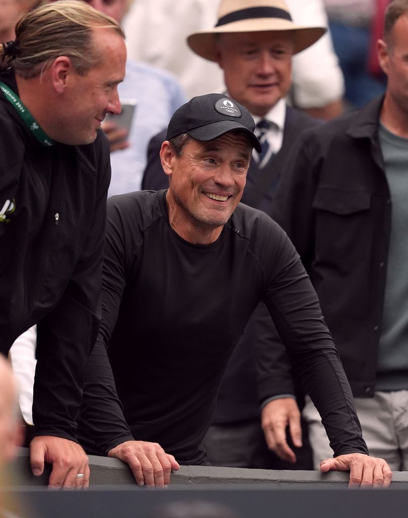 Ben Navarro, father of Emma Navarro on day three of the 2024 Wimbledon Championships 