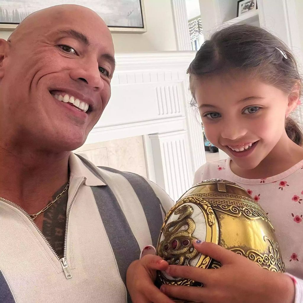 Dwayne johnson and his daughter Jasmine 