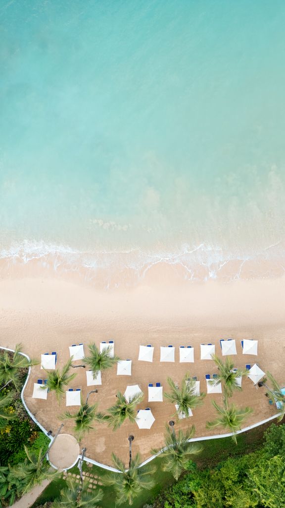 We spent every day on the white sand beach