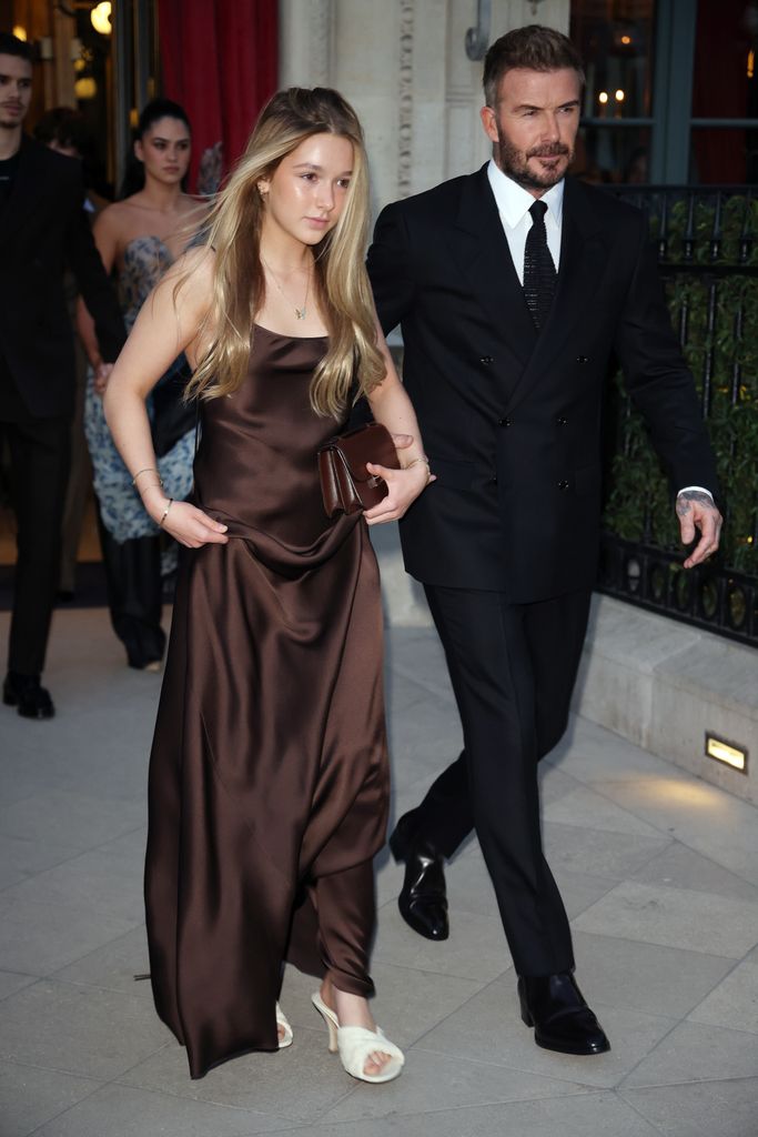 Harper Beckham satin dress