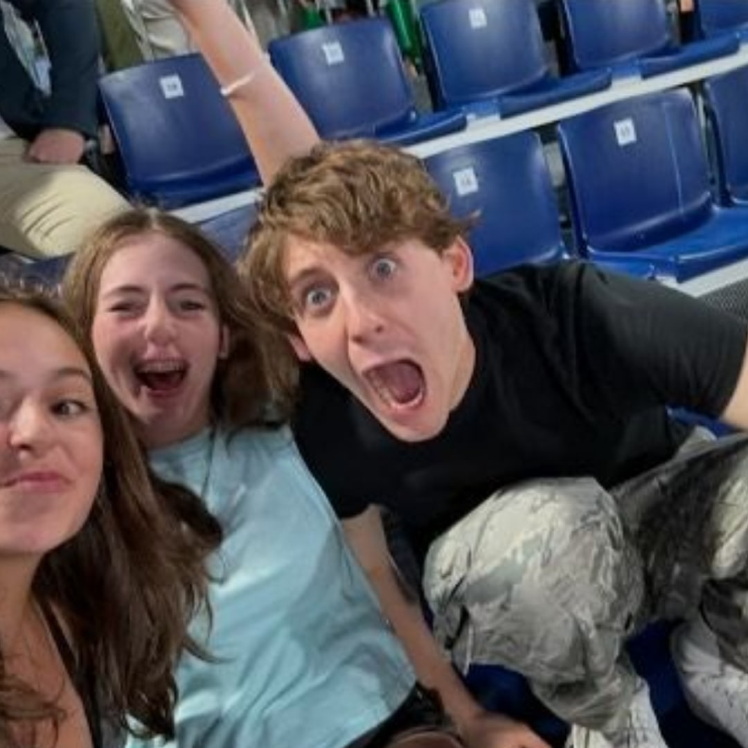 Photo shared by Sarah Jessica Parker's son James Wilkie on Instagram with his twin sisters while on a family trip to the 2024 Olympics in Paris