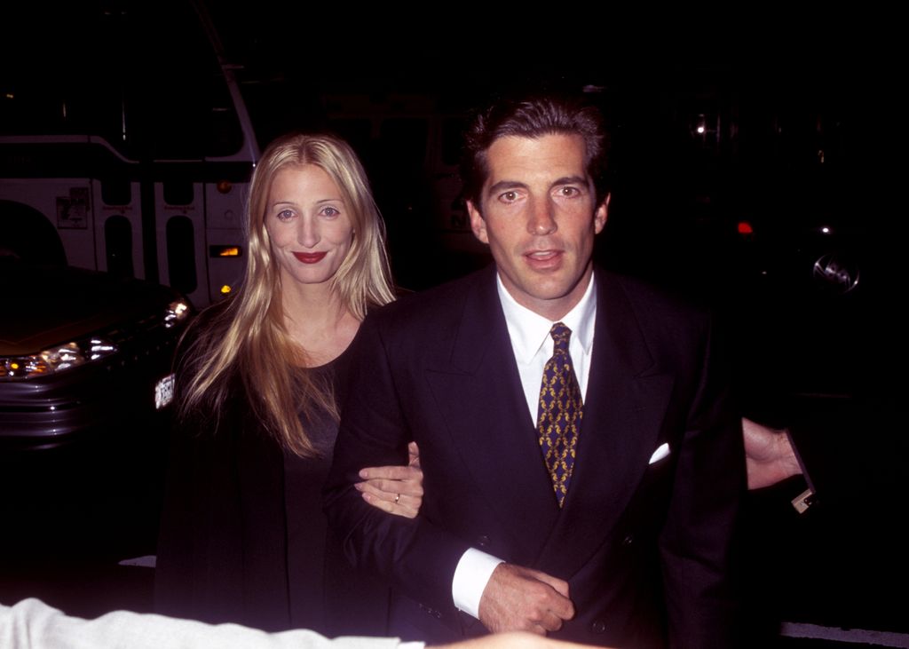 John F. Kennedy Jr. and Carolyn Bessette at 2nd Anniversary Party of "George" Magazine, 1997